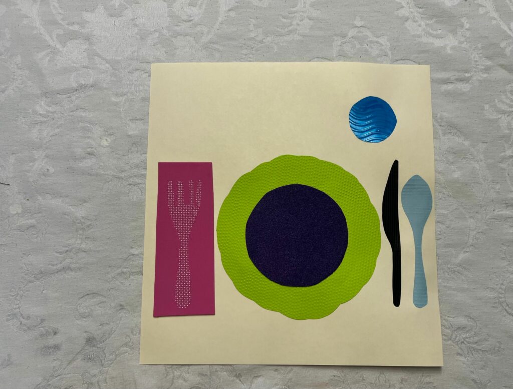 Placemat with tactile markers